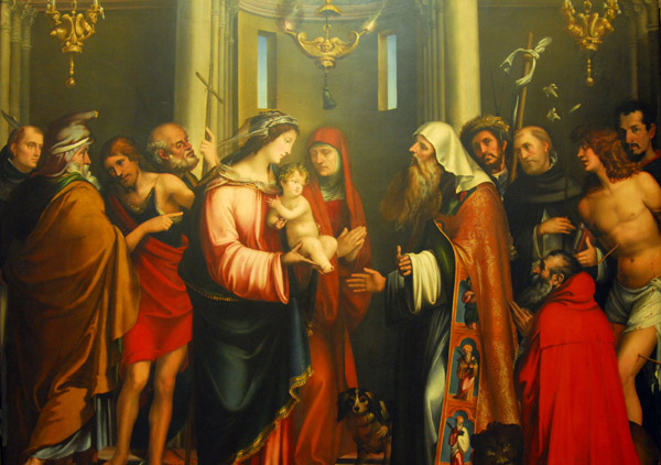 The Presentation of Jesus in the Temple by Francia and modified by Passerotti ca 1580