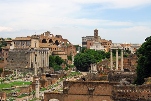 The Roman Forum seen from the southeast corner of the Palazzo Senatorio