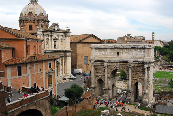 Roman Forum from the Galleria of the Tabularium (accessible through the Musei Capitolini