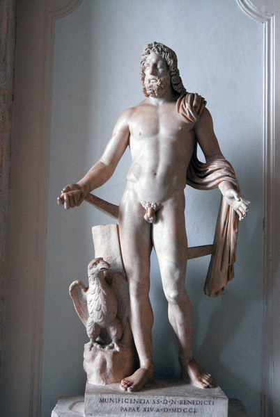 Statue inscribed as being donated by Pope Benedict XIV in 1750, Museo Capitolini