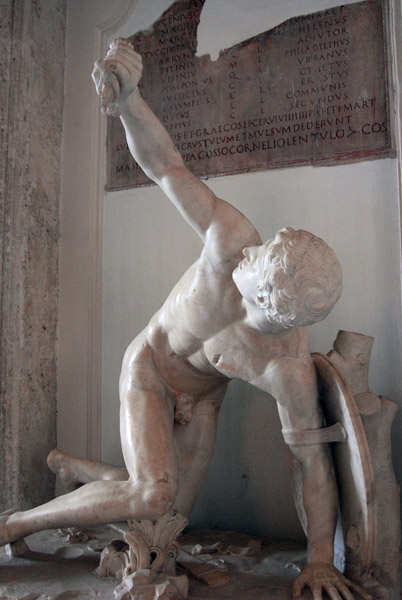 Torso of Discobolus restored as Wounded Warrior, Museo Capitolino