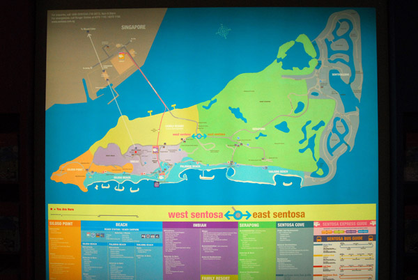 Map of Sentosa Island