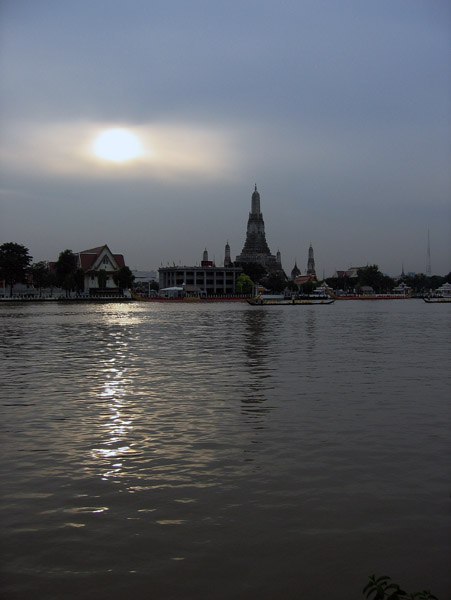 Royal Barges in front of Wat Arun