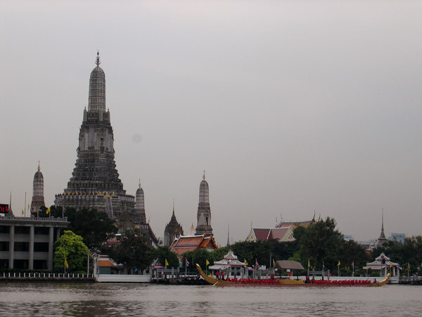 Royal Barges in front of Wat Arun