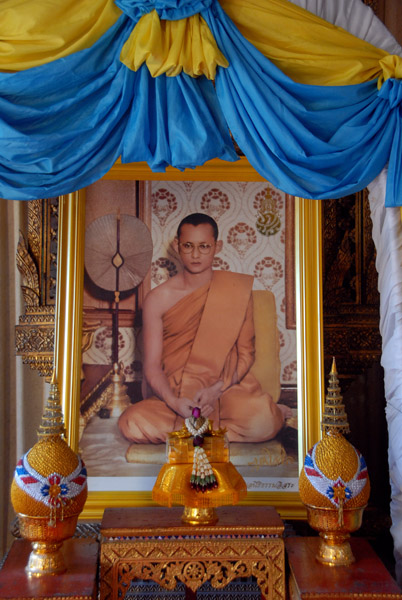 The King of Thailand as a young monk