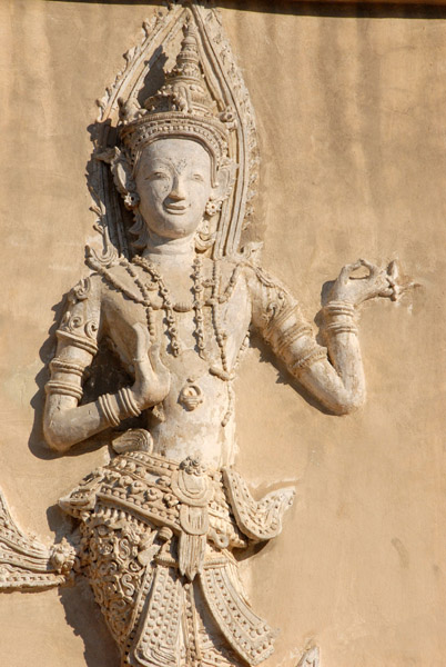 Relief carved on the library, Wat Phra Singh
