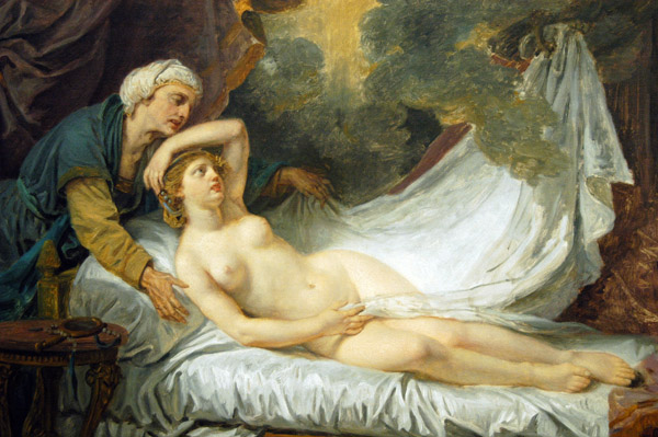 Aegina visited by Jupiter by Jean Baptiste Greuze, ca 1767
