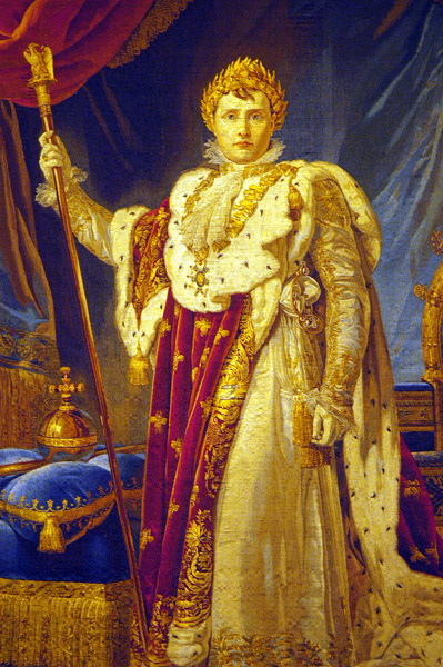 Tapestry of Napoleon as Emperor after the famous painting