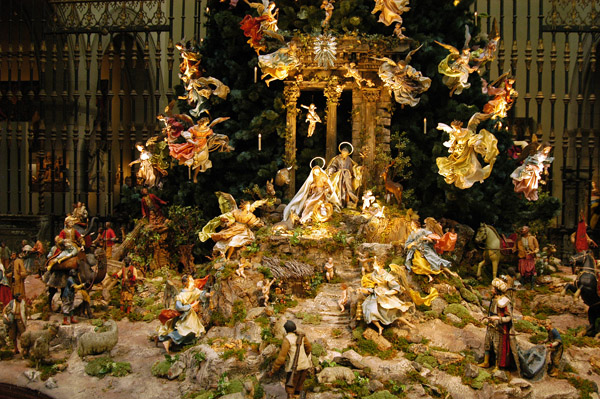 During the Christmas season, the Metropolitan Museum displays their impressive porcelain nativity scene