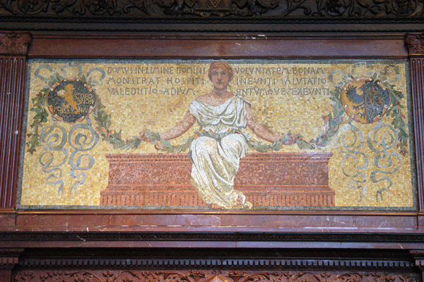 Mosaic by Saint-Gaudens on the Vanderbilt Mantlepiece, ca 1881