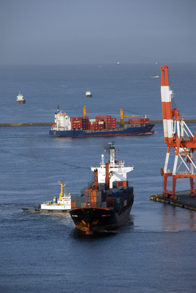 Port of Osaka - Container ship Merkur Bridge