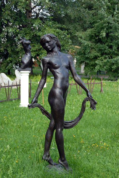Bronze of a nude girl, Sculpture Garden of the House of Artists