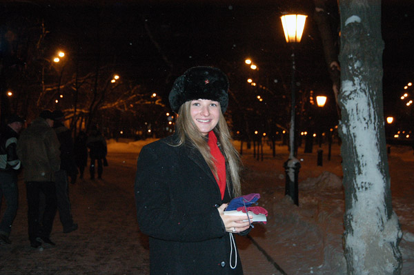 Dressed for a Russian winter's night