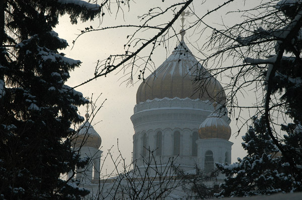 Cathedral of Christ the Saviour in winter, Moscow