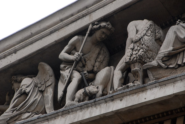 Detail of the Pediment of the British Museum The Progress of Civilisation by Sir Richard Westmacott