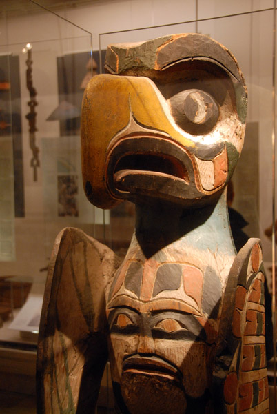 Painted Kwakwaka'wakw Eagle of red cedar from Alert Bay, British Columbia, before 1910