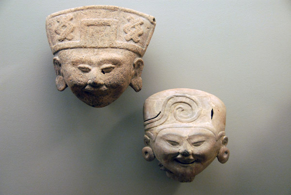 Classic Veracruz pottery smiling heads, 300-1200 AD