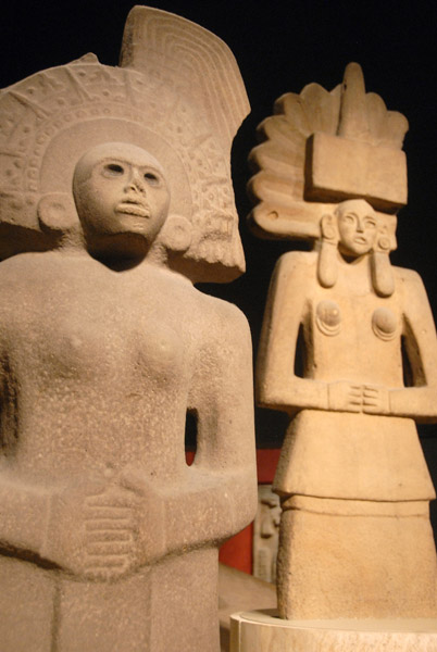 Stone sculpture of female Huaxtec deities 900-1450 AD