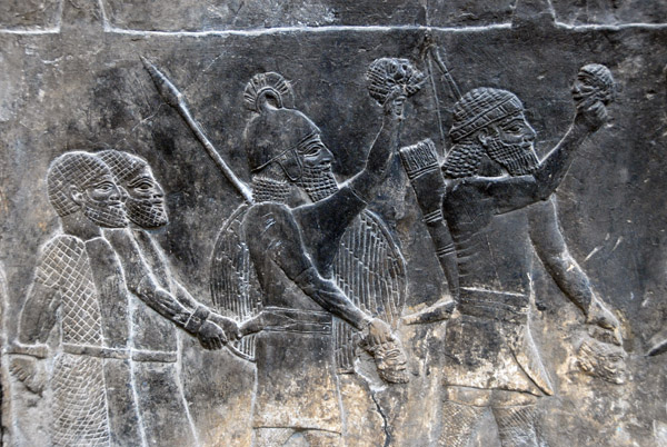 Prisoners from the town of -alammu, Assyrian ca 700 BC from Nineveh (modern day Iraq, near Mosul)