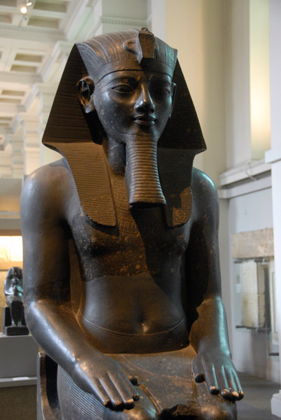 Amenophis III at the entrance to the British Museum's Egyptian and Sudanese Galleries