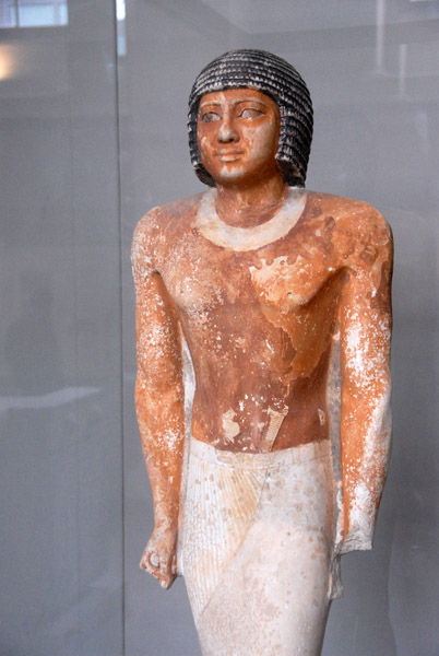 Tomb sculpture of Nenkheftka in painted limestone, ca 2200BC Deshasha
