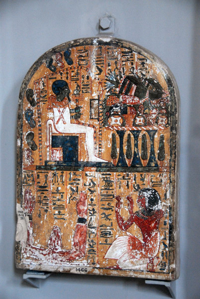 Limestone stela of Penbuwy in honor of the god Ptah, 19th Dynasty, ca 1200, Thebes (Deir el-Medina)
