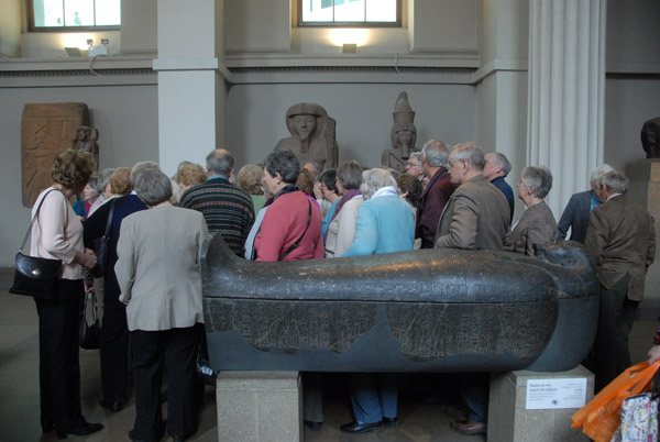 Tour group in the British Museum's Egyptian galleries