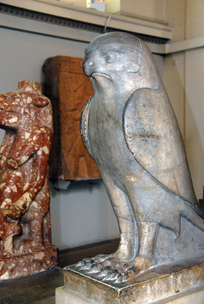 Limestone figure of a Horus-falcon, Late Period (after 600 BC)