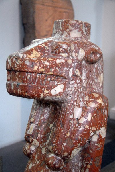 Red breccia figure of the goddess Taweret in the form of a pregnant hippopotamus, Late Period (664-343 BC)