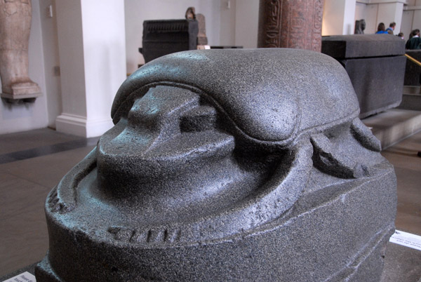 Monumental granite scarab, an incarnation of the sun god Khepri, Ptolemaic Period, ca 200BC, Heliopolis-Temple of Re