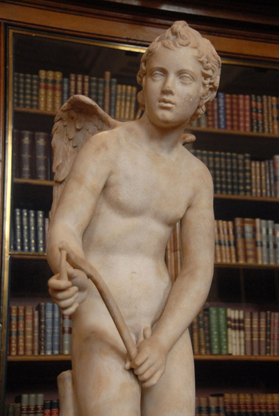 Restored 2nd C. AD Roman statue of Cupid stringing his bow
