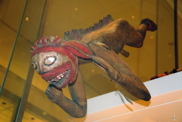 Hentakoi - wooden figure used to ward off evil, Nicobar Islands, Bay of Bengal