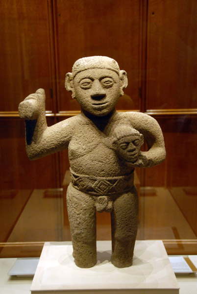 Warrior holding a trophy, Diquis Delta region of Costa Rica, 1000-1500 AD