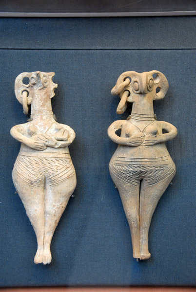 Terracotta female figureines, Cyprus 1450-1200 BC