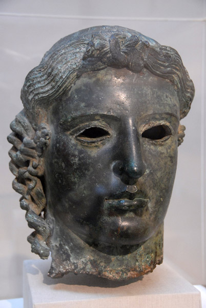 The Chatsworth Head, a bronze Apollo, Tamassos, Cyprus ca 470 BC