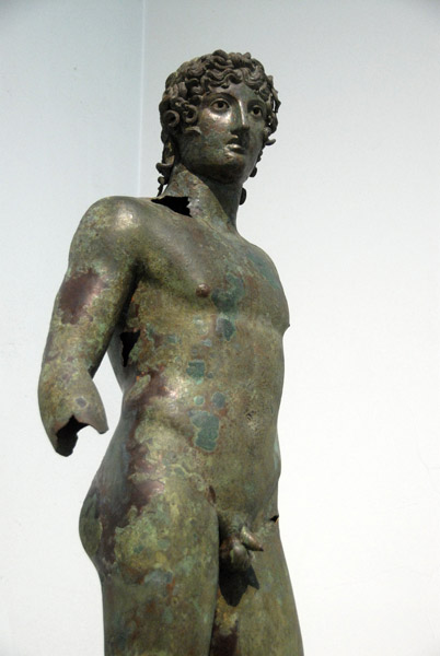 Bronze statue of a young man, 1st C. BC Roman copy from Ziphteh, Nile Delta
