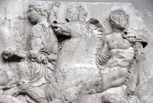 Horsemen of the Parthenon North Frieze slab XXXVIII, figures 103-105