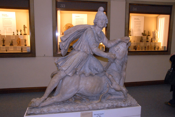 Marble group of Mithras slaying the bull, Roman, 2nd C. AD