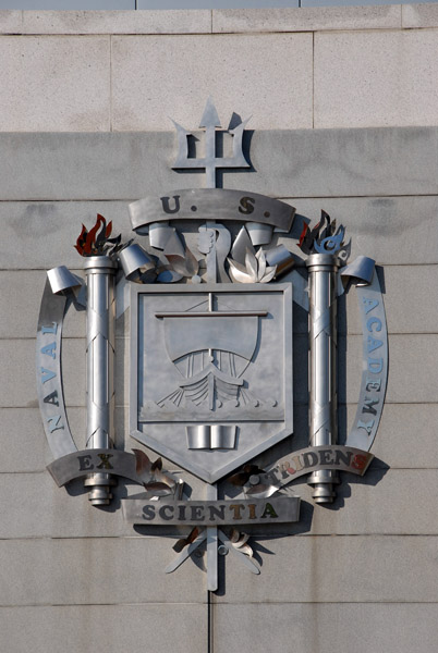 U.S. Naval Academy insignia - Ex Scientia Tridens (from knowledge, seapower)