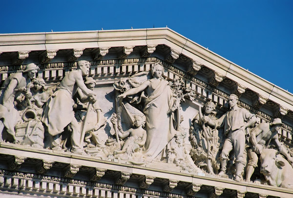 Apotheosis of Democracy pediment sculpture of the U.S. House of Representatives