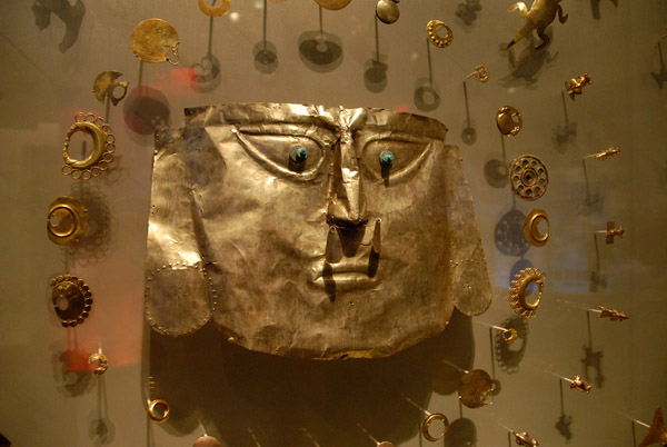 Gold Funerary Mask, 1200-1400 AD, Lambayeque Region, Peru