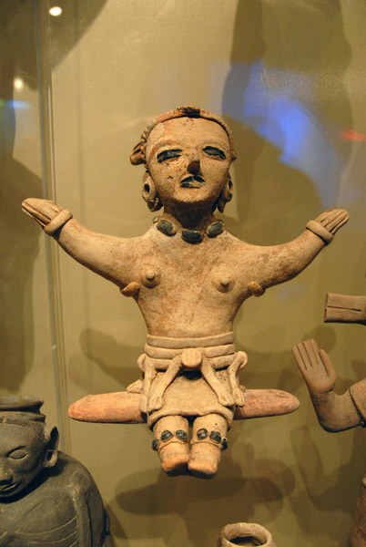 Tres Zapotes-style figure representing a woman on a swing, Veracruz, Mexico 300BC-100AD