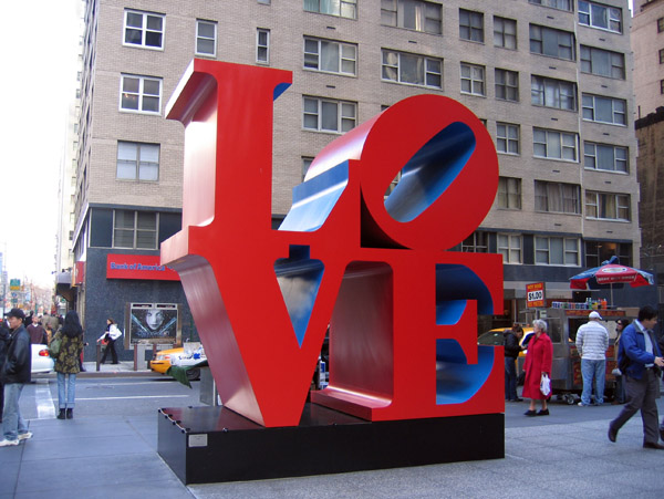 LOVE monument, 6th Ave at W55th St