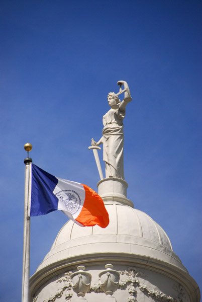 Statue of Justice on top of New York City Hall
