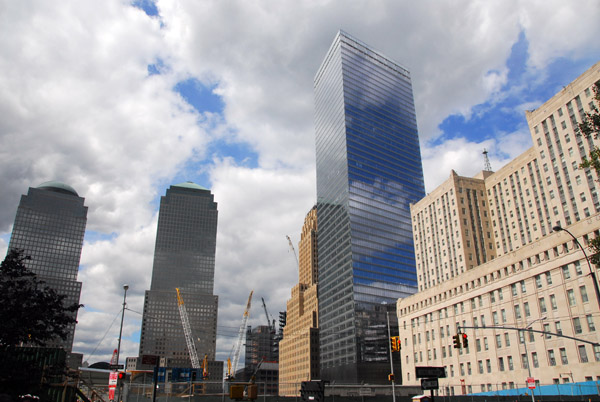 Glass tower of 7 World Trade Center, rebuilt in 2006 following 9/11