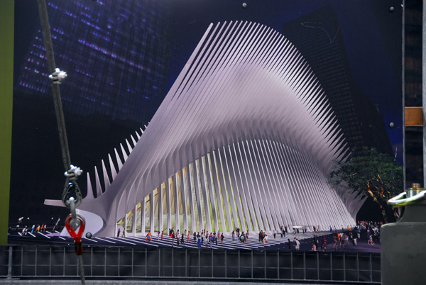 Rendering of the future of the World Trade Center site, New York