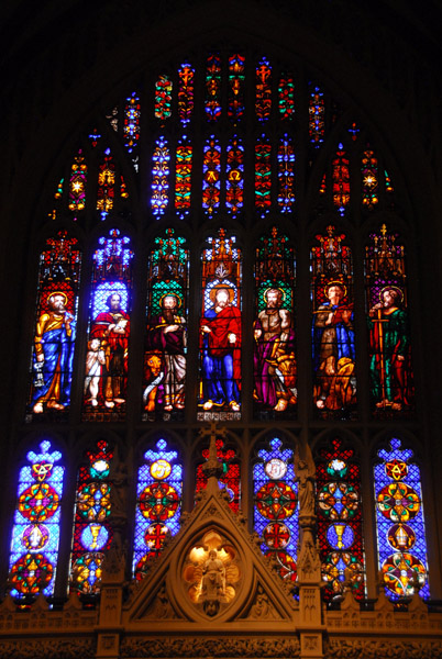 Stained glass window over the main altar, Trinity Church