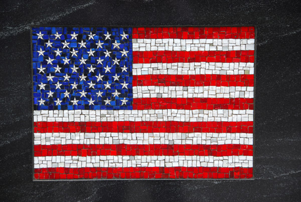 Battery Park Korean War Memorial mosaic - American flag