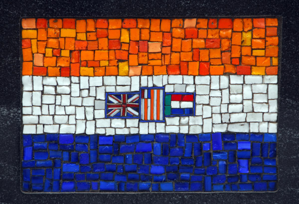 Battery Park Korean War Memorial mosaic - South African flag (old)