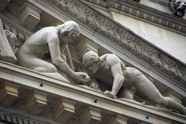 Pediment sculpture Mining New York Stock Exchange